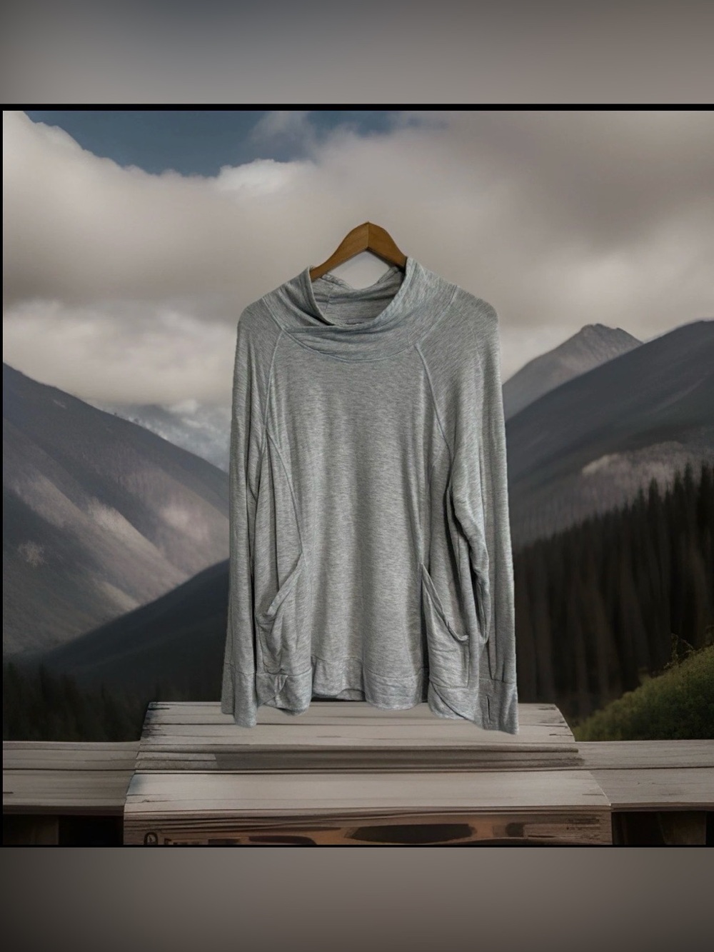 Yogalicious Athletic Pullover Women's XXL Gray‎ Stretch Pockets Athletic Yoga